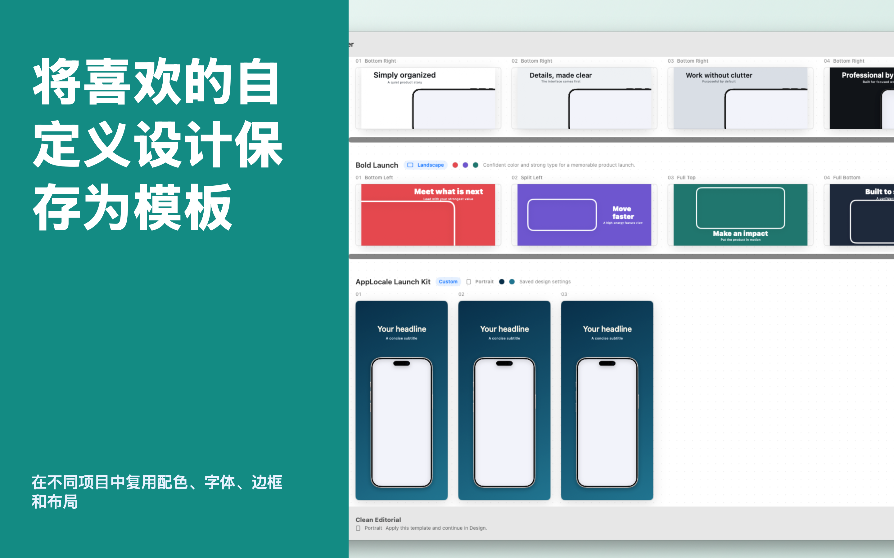 AppLocale 模板复用截图